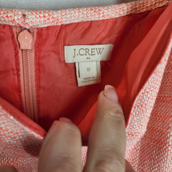 J. CREW coral spaghetti strap dress with pockets. Women's size 10. - Picture 3 of 14